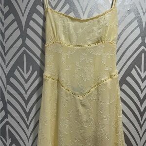 Yellow Maxi Sundress Spaghetti Strap